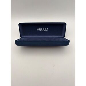 HELIUM Hard Eyeglass Case – Navy Blue Ribbed Shell – Protective Glasses Case